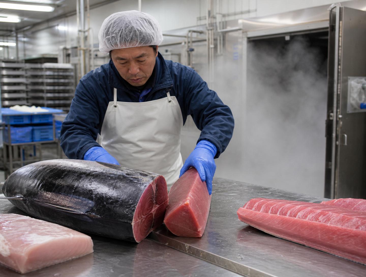 Seafood processing facility or commercial kitchen